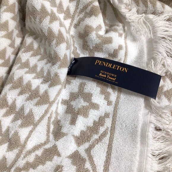 6 Pc. PENDLETON Sundown TOWEL SET Tan/Cream ~ Luxurious! - Picture 1 of 7